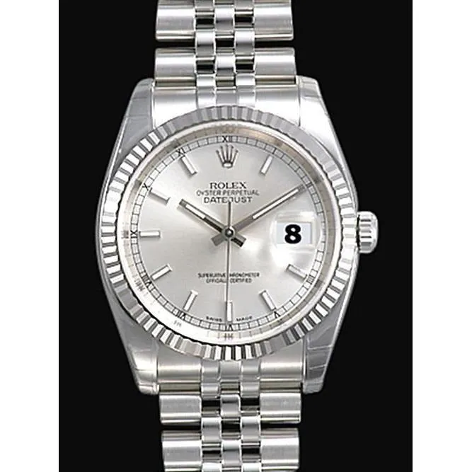 Watches GB Rolex Date Mens Steel Silver Jubilee Datejust Watch QUICK SET Watches GB Rolex Date Mens Steel Silver Jubilee Datejust Watch QUICK SET