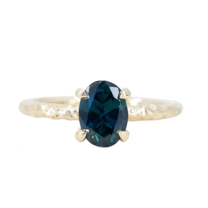 140ct Nigerian Blue Oval Sapphire Evergreen Solitaire Ring in 14k Yellow Gold Anueva Jewelry Rings 140ct Nigerian Blue Oval Sapphire Evergreen Solitaire Ring in 14k Yellow Gold Anueva Jewelry Rings