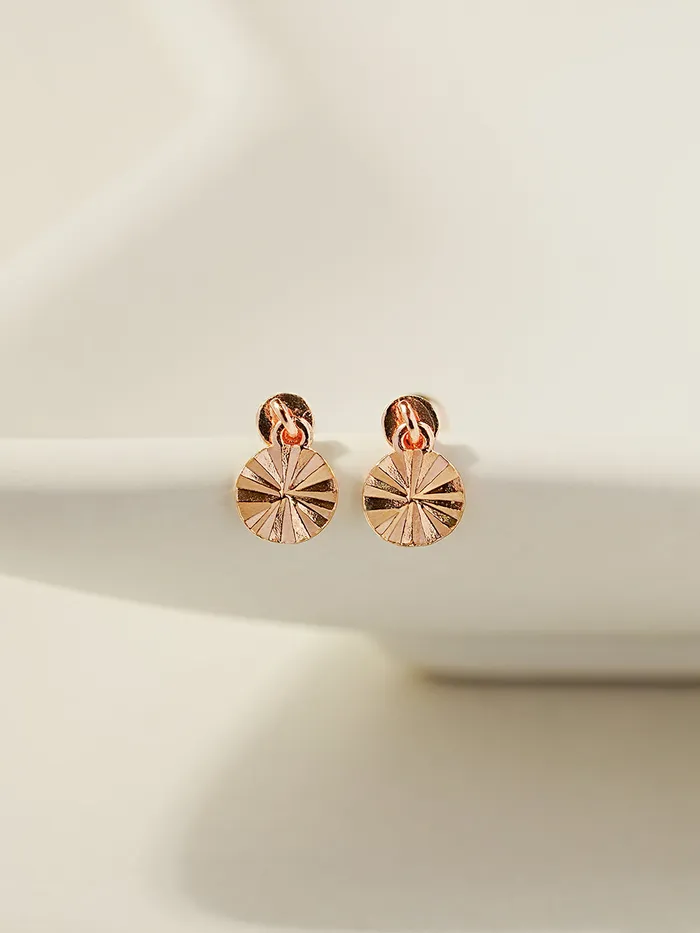 14K Gold Cutting Round Drop Cartilage Earring 20G MinimalBijoux Earrings