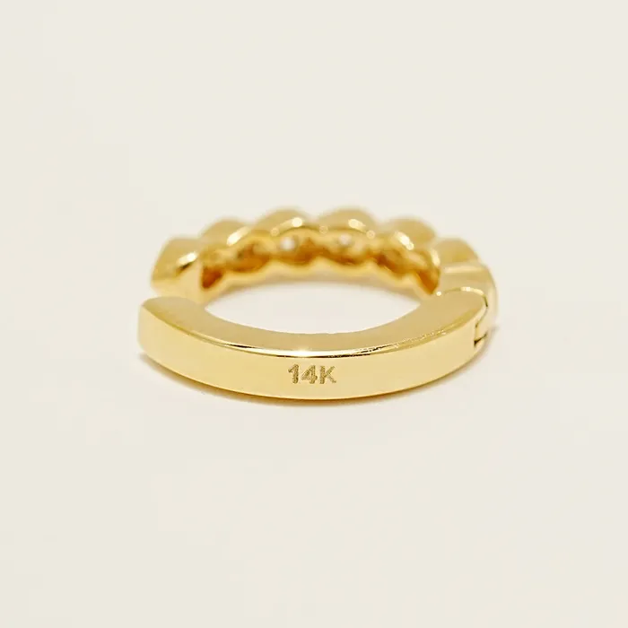 14K Gold Droplet Cubic Ear cuff MinimalBijoux Earrings