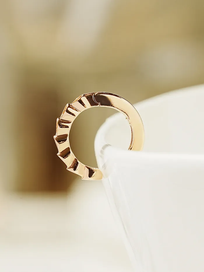 14K Gold Droplet Cubic Ear cuff MinimalBijoux Earrings