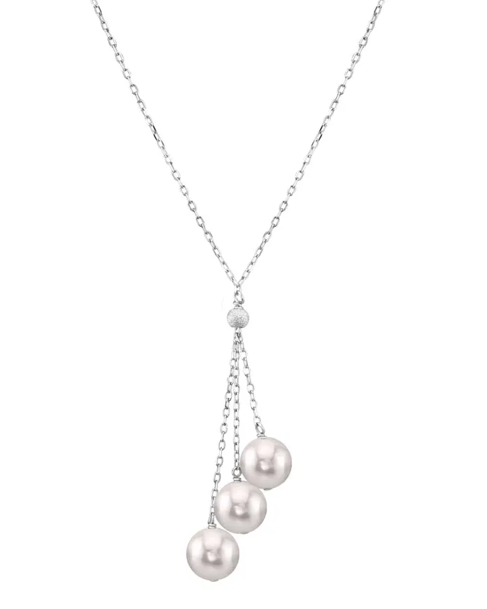 14K Gold Japanese Akoya Pearl Tin Cup Cluster Pendant SPT Necklaces