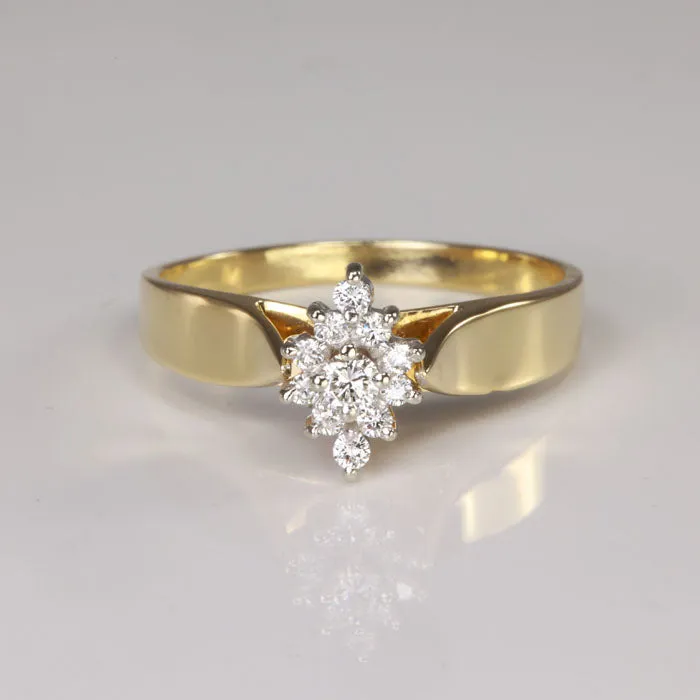 14K Yellow Gold Very Fine Diamond Ring 30 Carats Moriartys Gem Art Rings