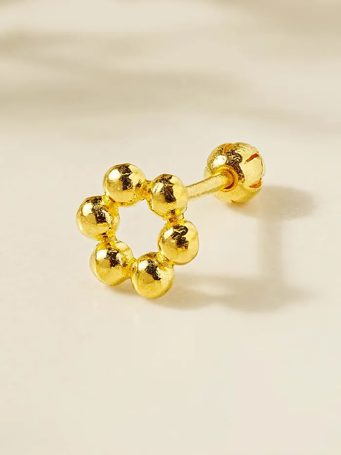 24K Gold Chewy Dount Cartilage Earring 20G MinimalBijoux Earrings