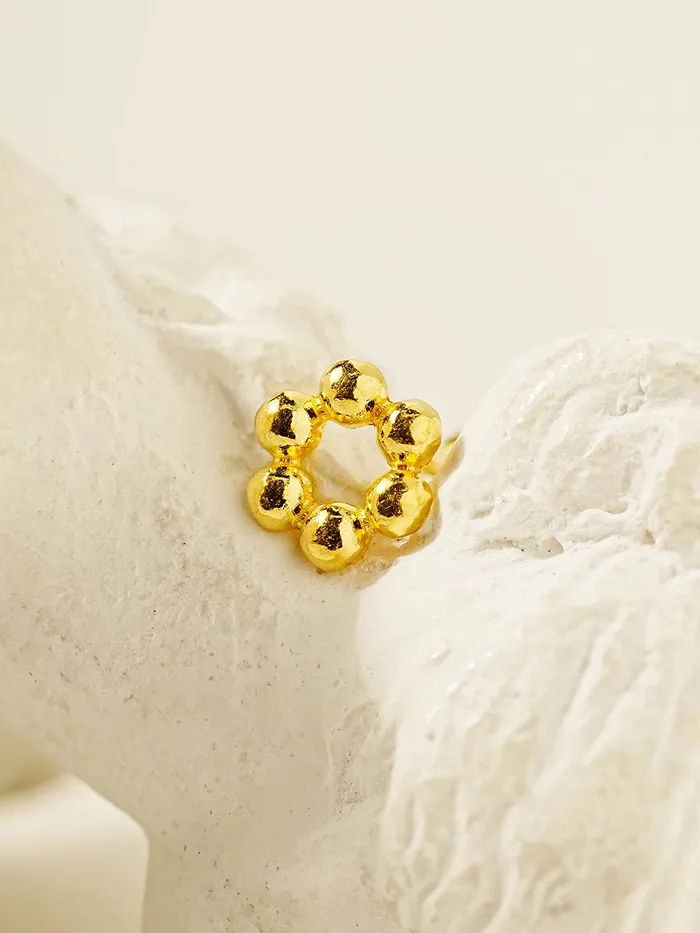 24K Gold Chewy Dount Cartilage Earring 20G MinimalBijoux Earrings