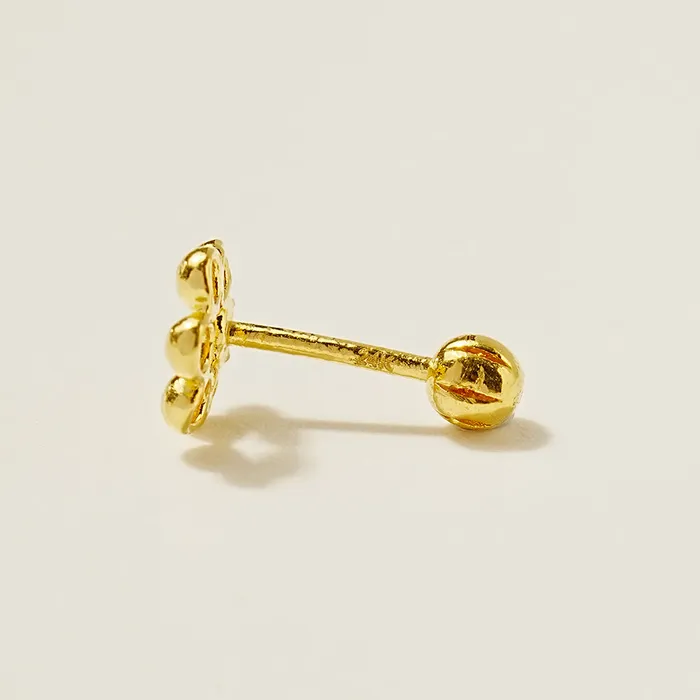 24K Gold Chewy Dount Cartilage Earring 20G MinimalBijoux Earrings