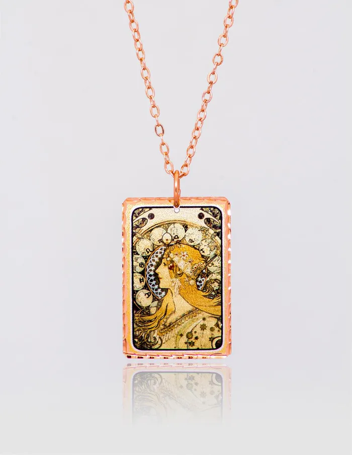 Alfons Mucha Zodiac Necklace artuckycom Necklaces