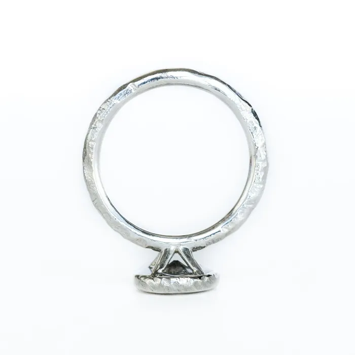 Anueva Jewelry 084ct Old European Cut Antique Diamond in Chunky Platinum Bezel Ring Recycled Rings
