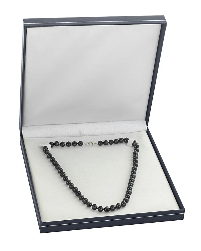 Black Japanese Akoya Pearl Necklace 7580mm AAA Quality SPT Necklaces