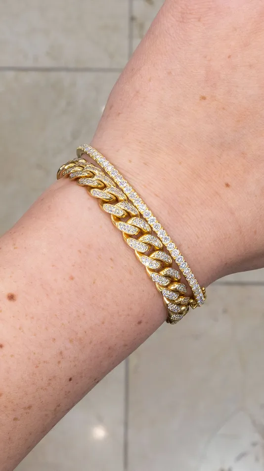 Bracelets Diamond Cuban Bracelet Princess Bride Diamonds