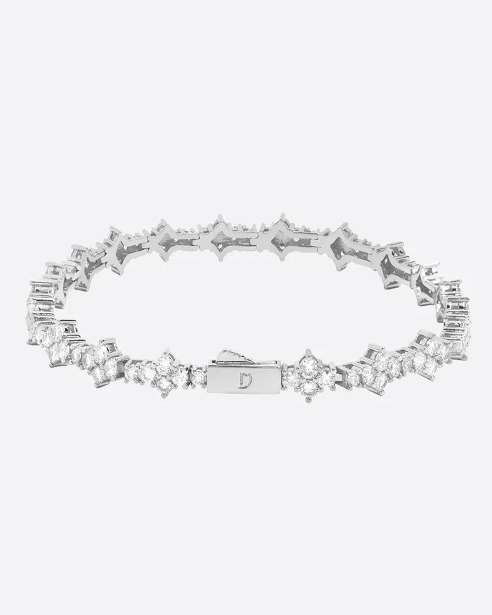 Bracelets HONEYCOMB BRACELET 3MM WHITE GOLD EMPIRE