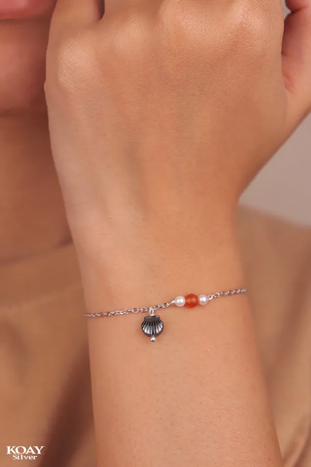 Bracelets KOAY Silver Store Colored Italian Shell Havan Bracelet