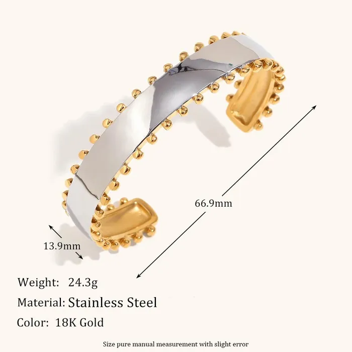 Bracelets Mabel Love Co Bead Edge Cuff Bracelet