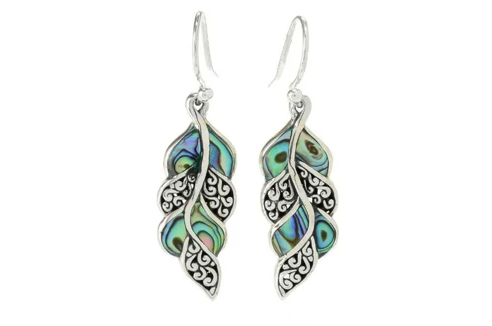 Cascada Leaf Earrings Paua Samuel B Earrings