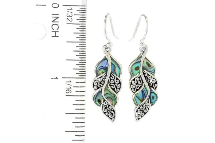 Cascada Leaf Earrings Paua Samuel B Earrings