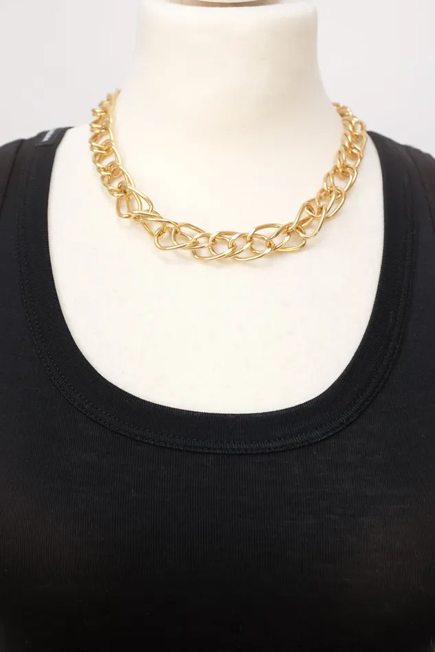 collectionno2 CHAIN LINK GOLD BOLD VINTAGE NECKLACE Necklaces collectionno2 CHAIN LINK GOLD BOLD VINTAGE NECKLACE Necklaces