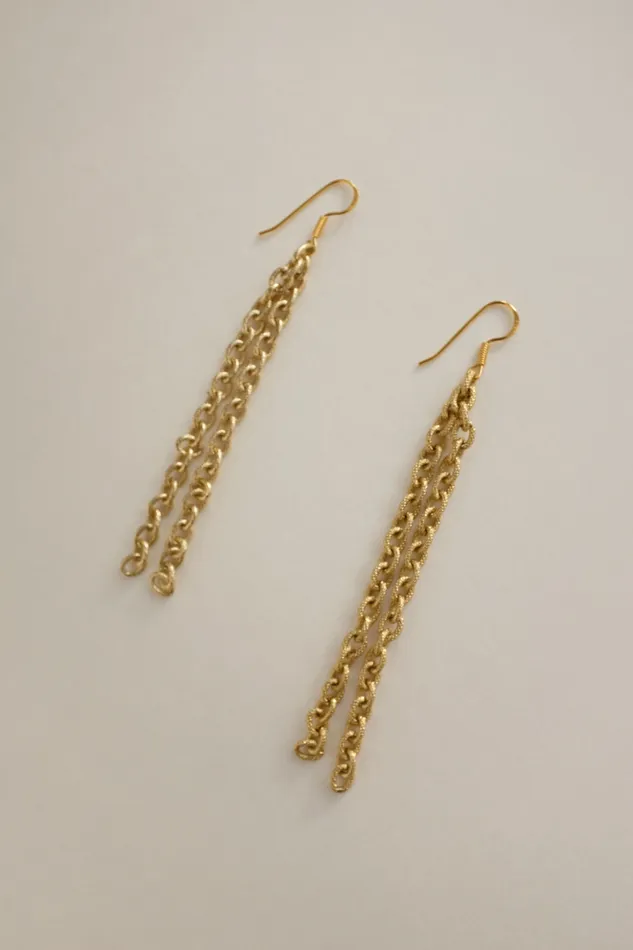 collectionno2 Earrings VINTAGE DOUBLE CHAIN LONG GOLD EARRINGS collectionno2 Earrings VINTAGE DOUBLE CHAIN LONG GOLD EARRINGS