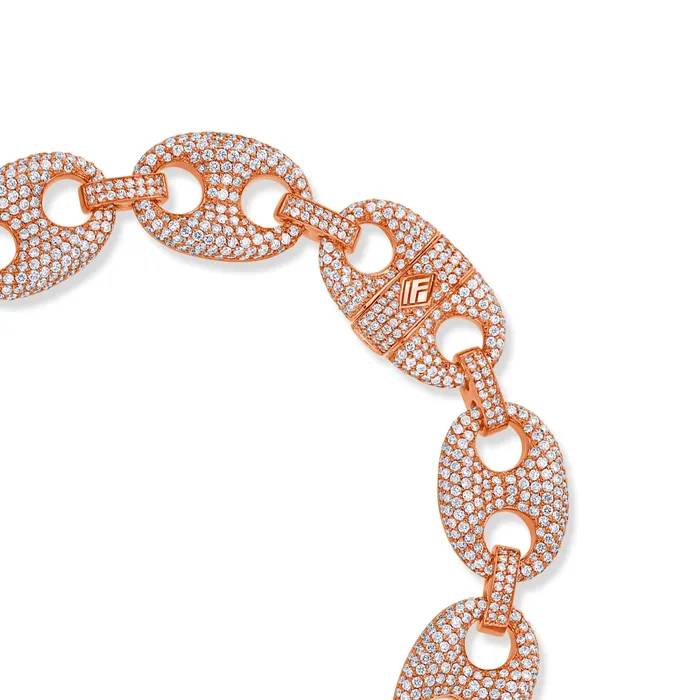 Diamond Ocean Link Bracelet 13mm IF Co Bracelets Diamond Ocean Link Bracelet 13mm IF Co Bracelets