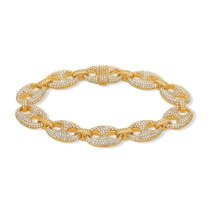Diamond Ocean Link Bracelet 13mm IF Co Bracelets Diamond Ocean Link Bracelet 13mm IF Co Bracelets
