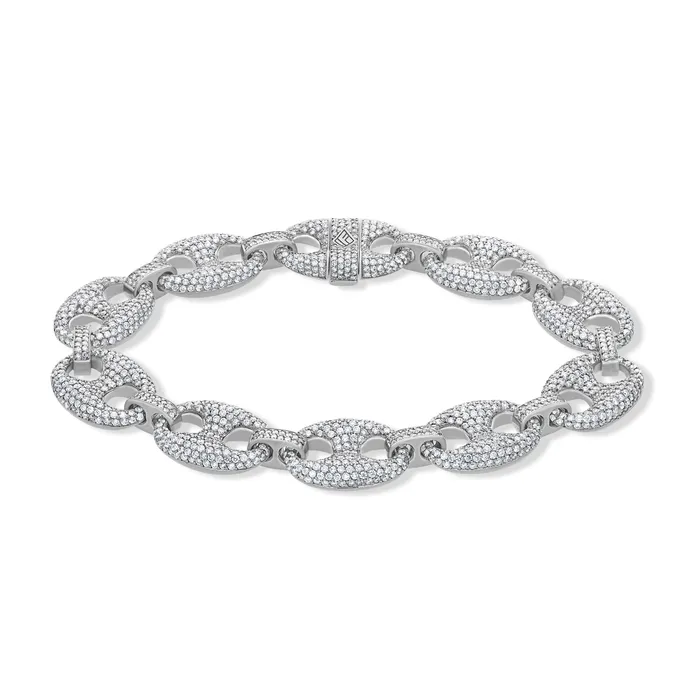 Diamond Ocean Link Bracelet 13mm IF Co Bracelets Diamond Ocean Link Bracelet 13mm IF Co Bracelets