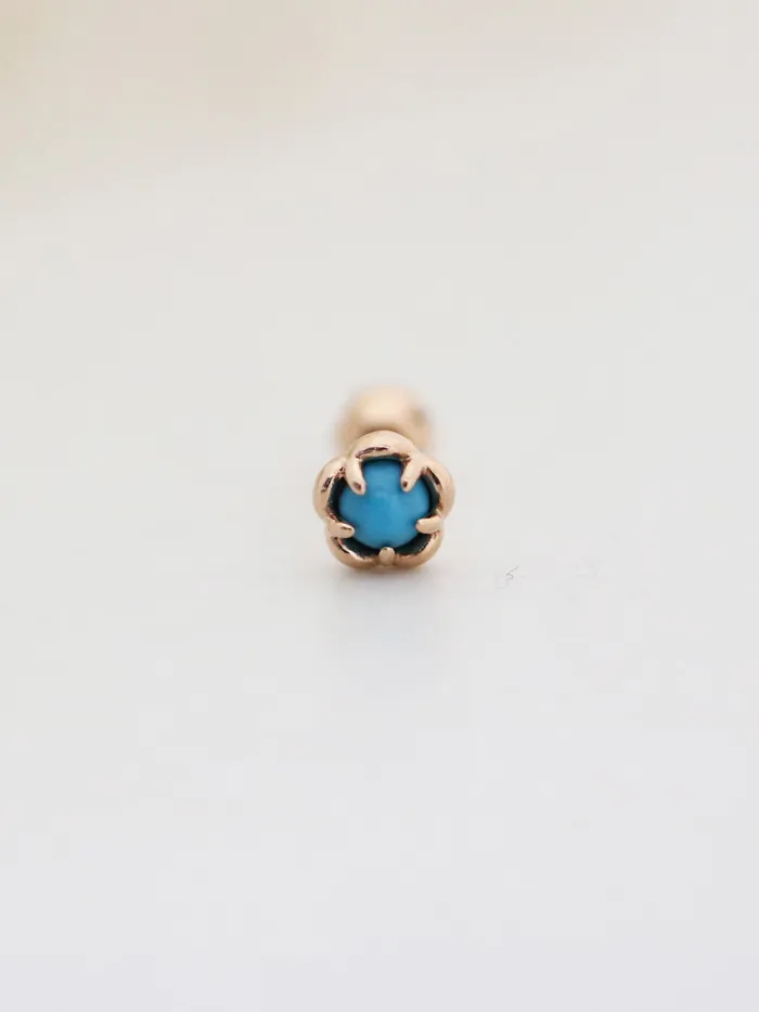 Earrings MinimalBijoux 14K Gold Candy Mini Stone Cartilage Earring 18G16G