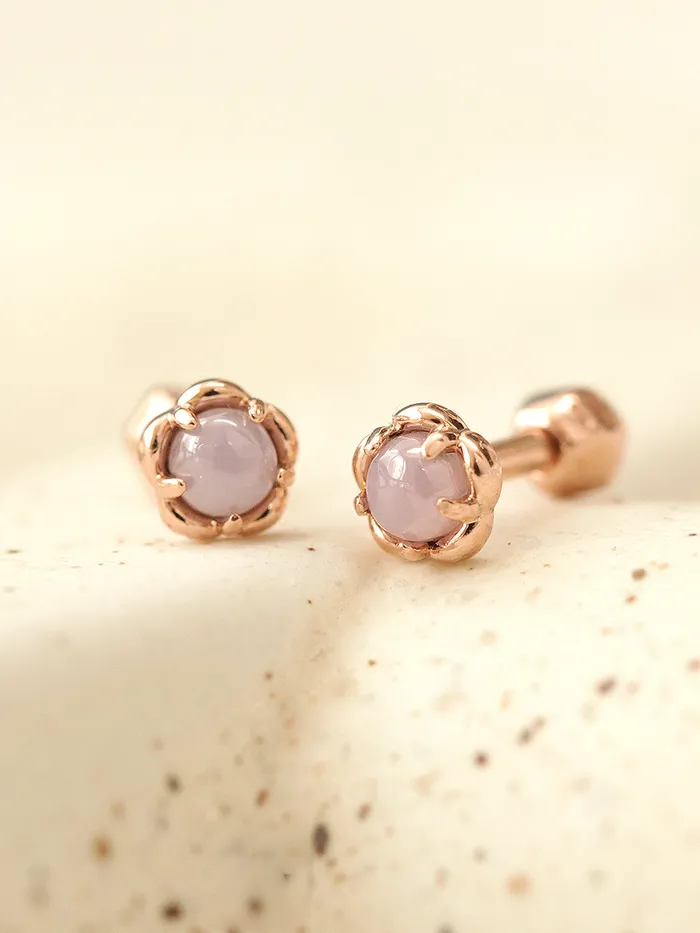 Earrings MinimalBijoux 14K Gold Candy Mini Stone Cartilage Earring 18G16G