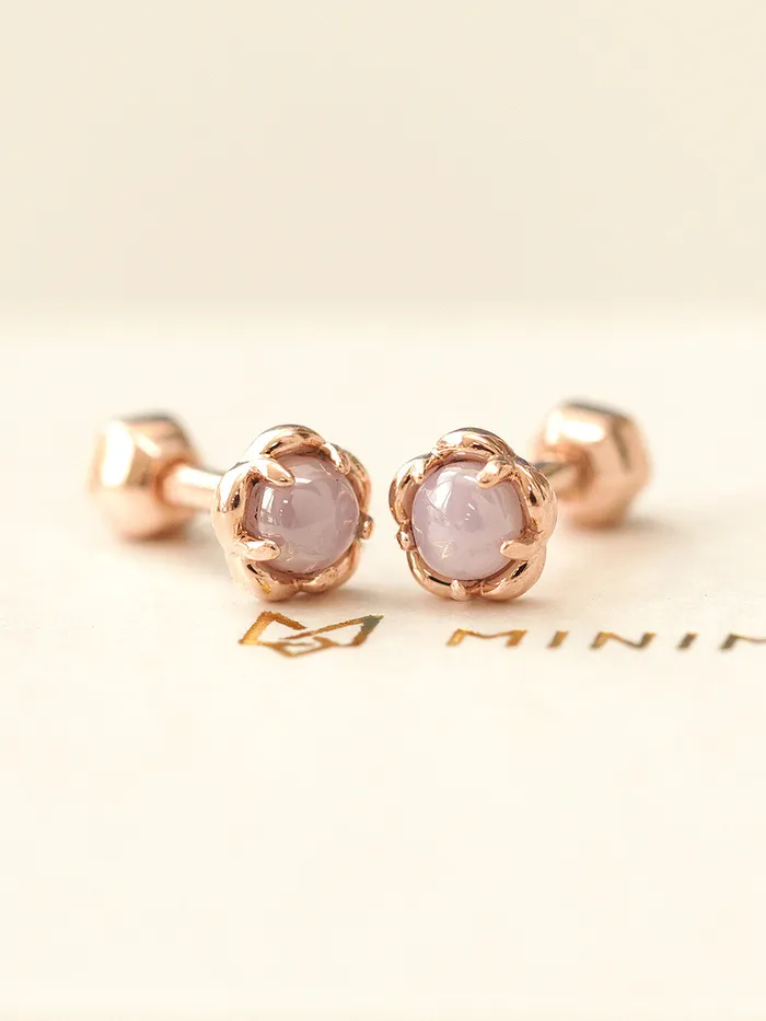 Earrings MinimalBijoux 14K Gold Candy Mini Stone Cartilage Earring 18G16G