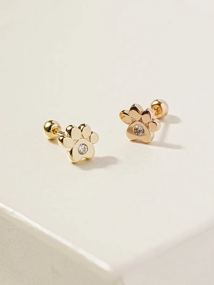Earrings MinimalBijoux 14K Gold Jelly Paw Cartilage Earring 20G18G16G