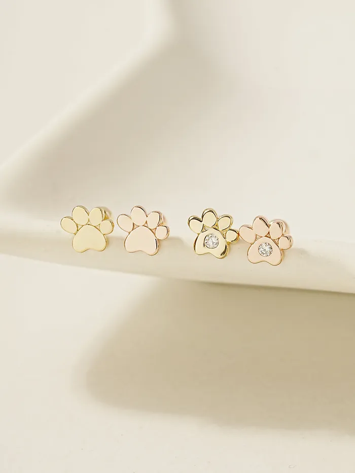 Earrings MinimalBijoux 14K Gold Jelly Paw Cartilage Earring 20G18G16G