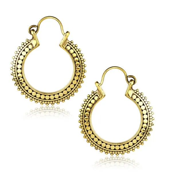 Earrings Yellow Brass Earrings Tulsa Body Jewelry