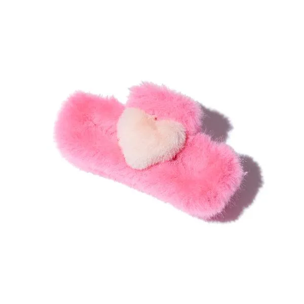 Fluffy Heart Claw shopsnackbreak Necklaces