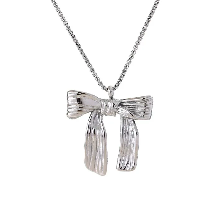 Mabel Love Co Necklaces Elegant Bow Pendant Necklace