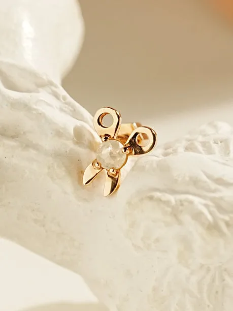 MinimalBijoux 14K Gold Rough Diamond Scissors Cartilage Earring 18G Earrings MinimalBijoux 14K Gold Rough Diamond Scissors Cartilage Earring 18G Earrings