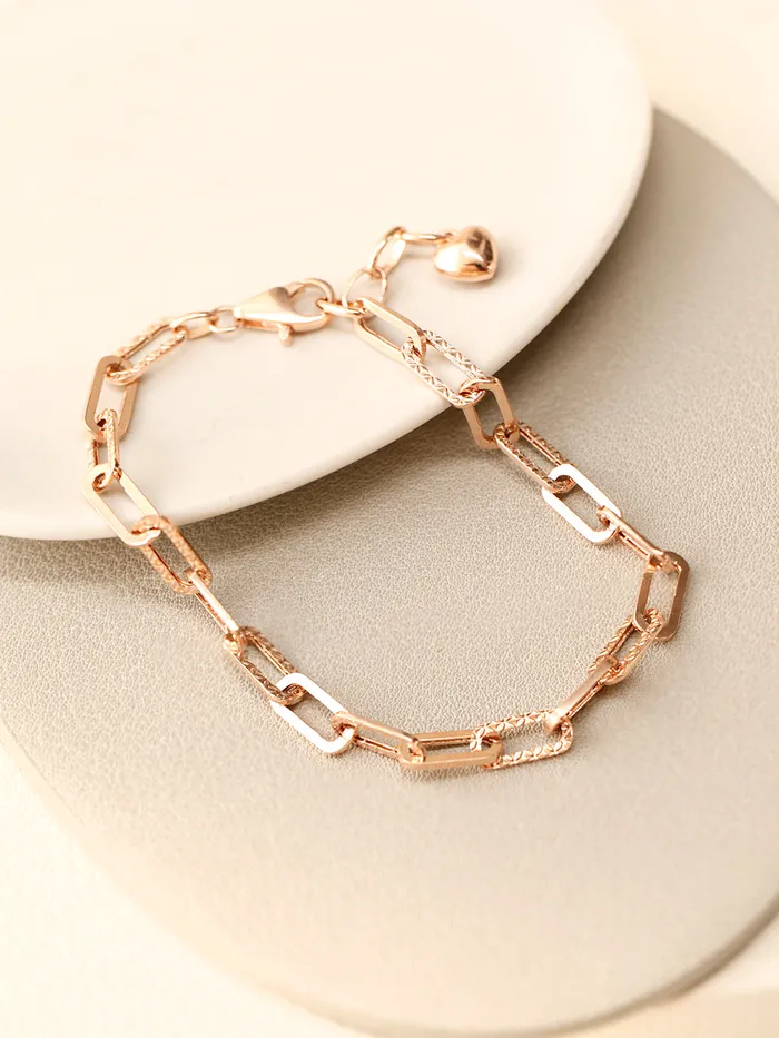 MinimalBijoux Bracelets 14K 18K Gold Antique Clip Square Chain Bracelet