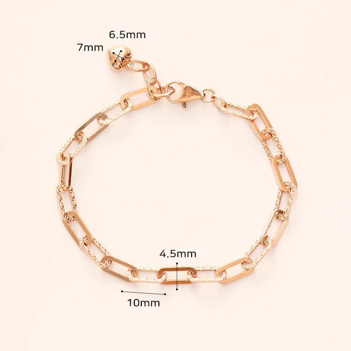 MinimalBijoux Bracelets 14K 18K Gold Antique Clip Square Chain Bracelet