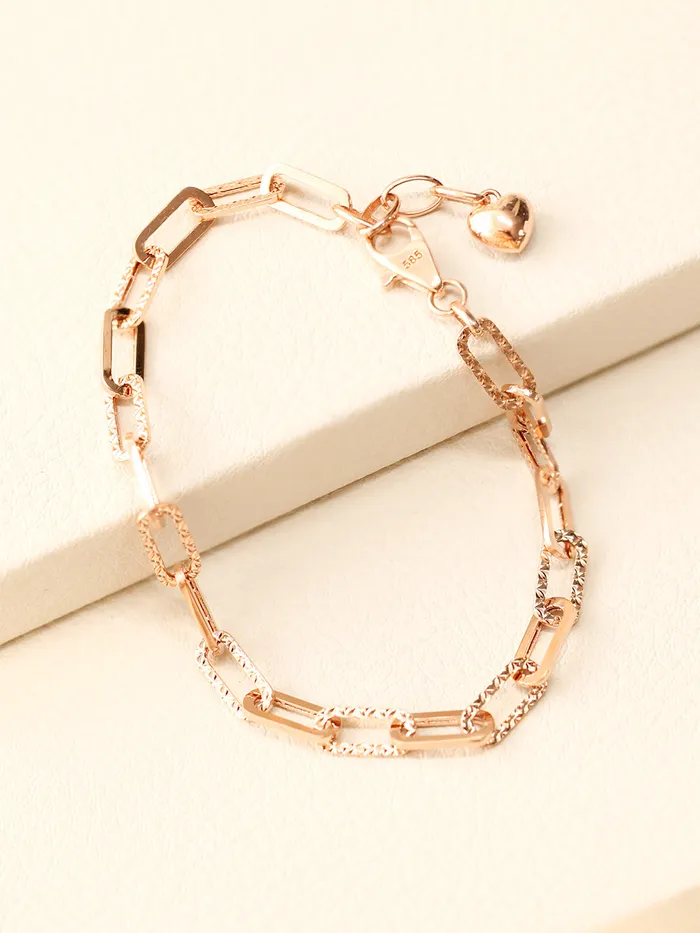 MinimalBijoux Bracelets 14K 18K Gold Antique Clip Square Chain Bracelet