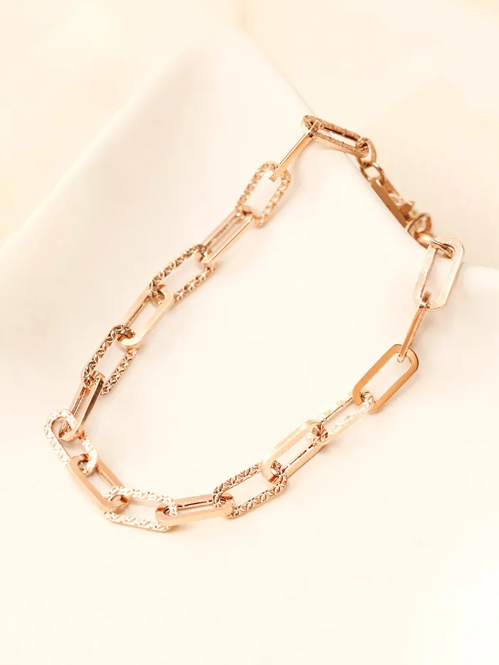 MinimalBijoux Bracelets 14K 18K Gold Antique Clip Square Chain Bracelet