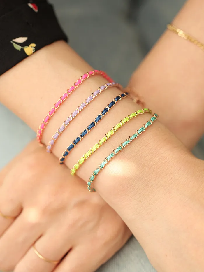 MinimalBijoux Bracelets 14K Gold Color Knot Chain Bracelet Anklet