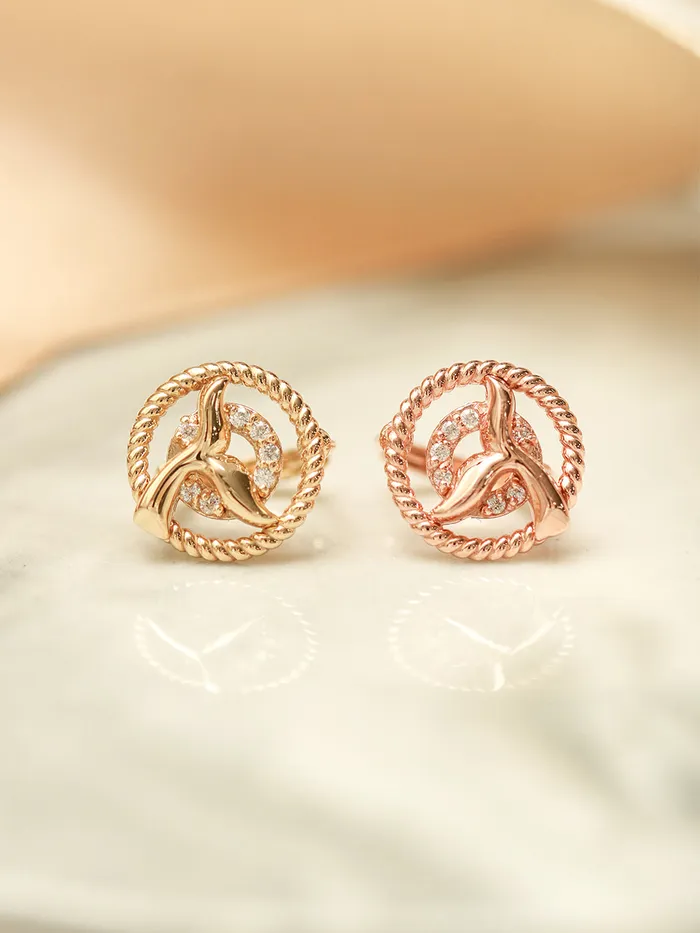 MinimalBijoux Earrings 14K 18K Gold Lucky Whale Tail Hoop Earring