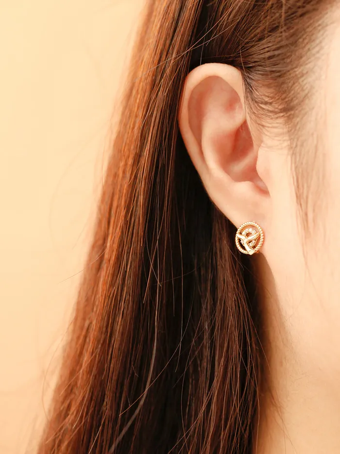 MinimalBijoux Earrings 14K 18K Gold Lucky Whale Tail Hoop Earring