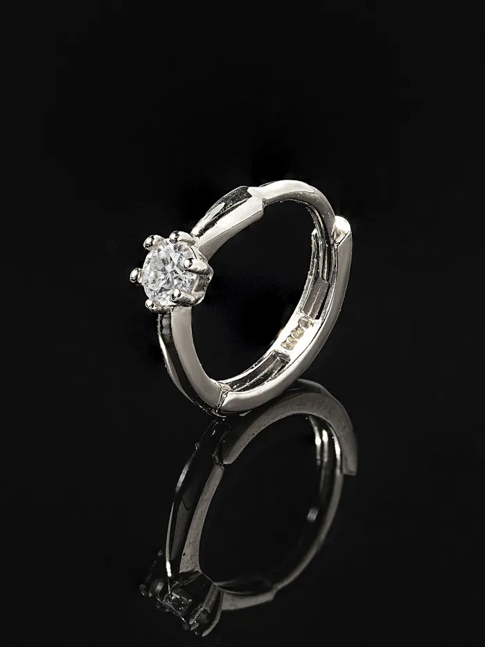 MinimalBijoux Earrings 14K 18K Moissanite Mini CZ Cartilage Hoop Earring