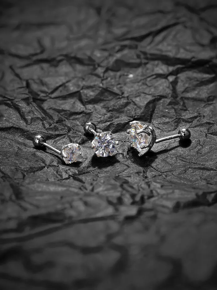 MinimalBijoux Earrings 14K Gold Moissanite Crown Cartilage Earring 20G18G16G MinimalBijoux Earrings 14K Gold Moissanite Crown Cartilage Earring 20G18G16G