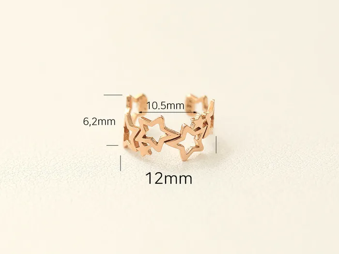 MinimalBijoux Earrings 14K Gold Star Ear Cuff
