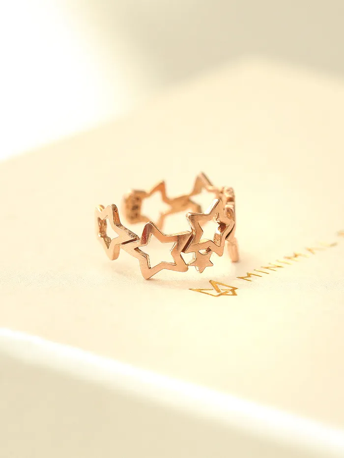 MinimalBijoux Earrings 14K Gold Star Ear Cuff