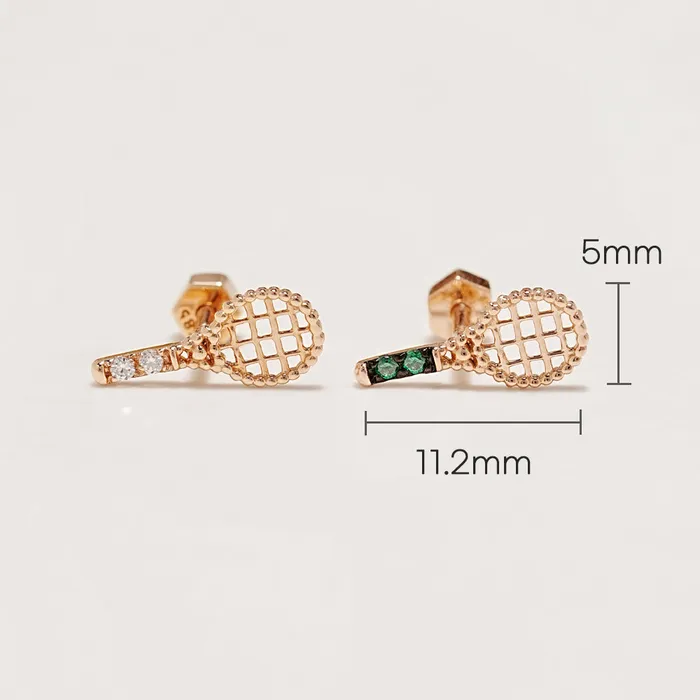 MinimalBijoux Earrings 14K Gold Tennis Cartilage Earring 18G