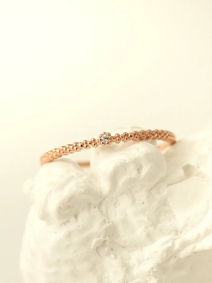 MinimalBijoux PreStyled Sets 14K 18K Gold Mini Cubic Ball Ring