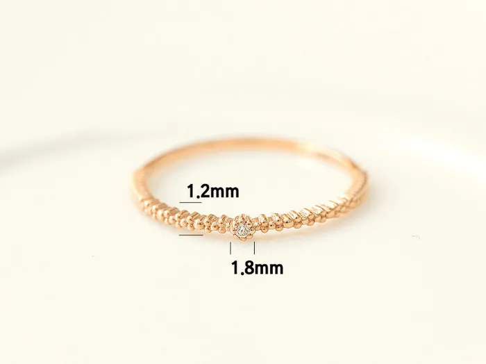MinimalBijoux PreStyled Sets 14K 18K Gold Mini Cubic Ball Ring