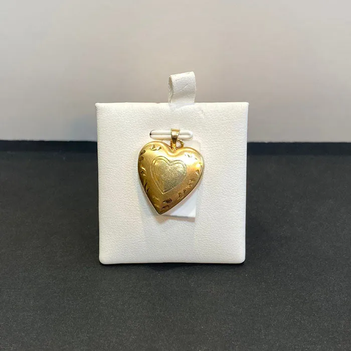 Moriartys Gem Art Necklaces 14K Yellow Gold Heart Locket Pendant