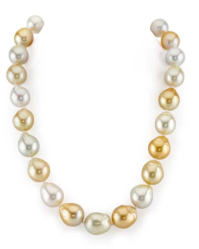 Multicolor South Sea Baroque Pearl Necklace 130150mm SPT Necklaces