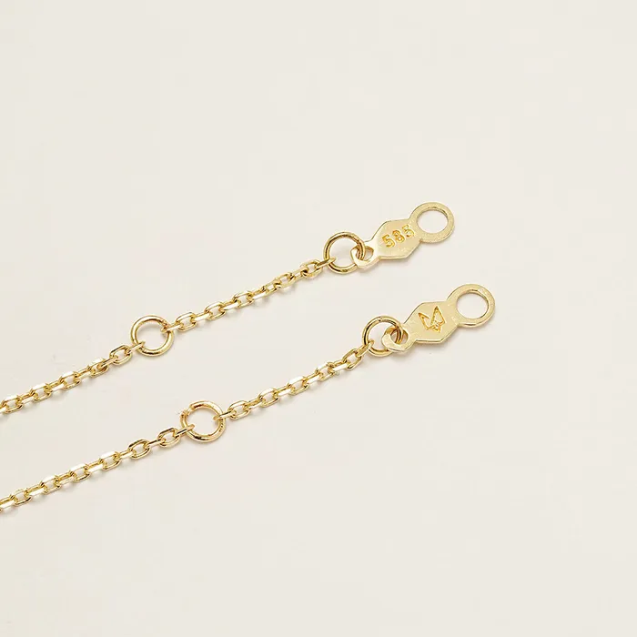 Necklaces 14K 18K Moissanite Colorful Daisy Necklace MinimalBijoux